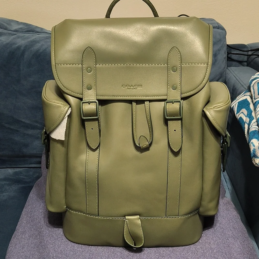 Coach Army Green Hitch Backpack